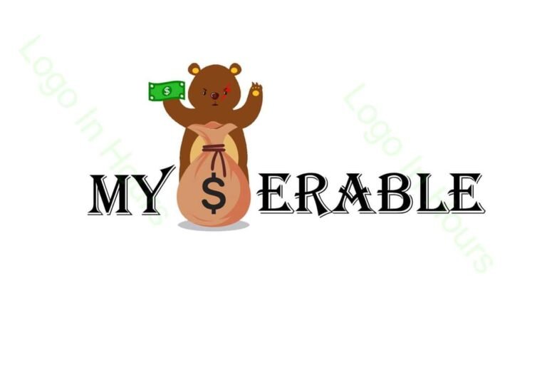MySerable wordmark with bear and dollar sign