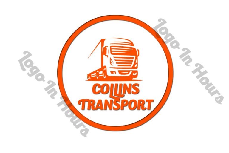 Orange circular badge logo for Collins Transport