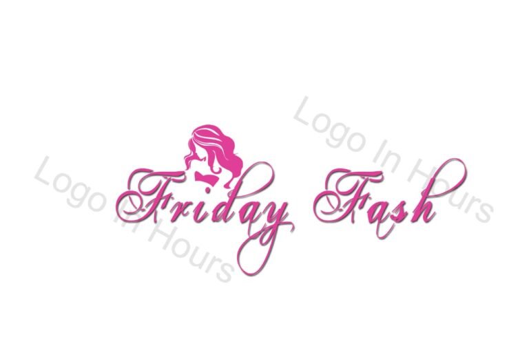 Pink script logo for Friday Fash