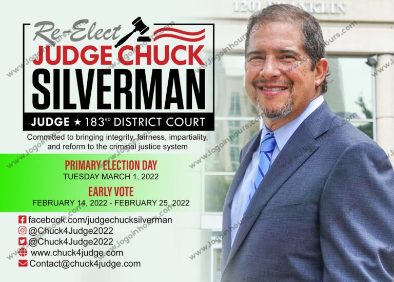 Campaign flyer design for Judge Chuck Silverman