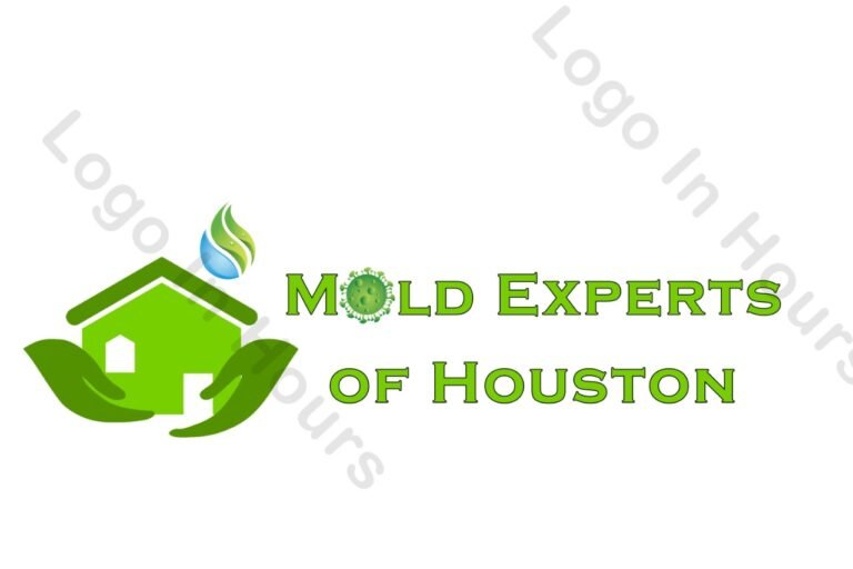 Mold Experts of Houston logo with green house icon