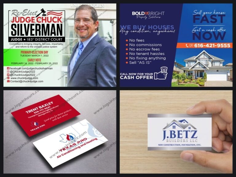 Flyer and business card designs from our portfolio